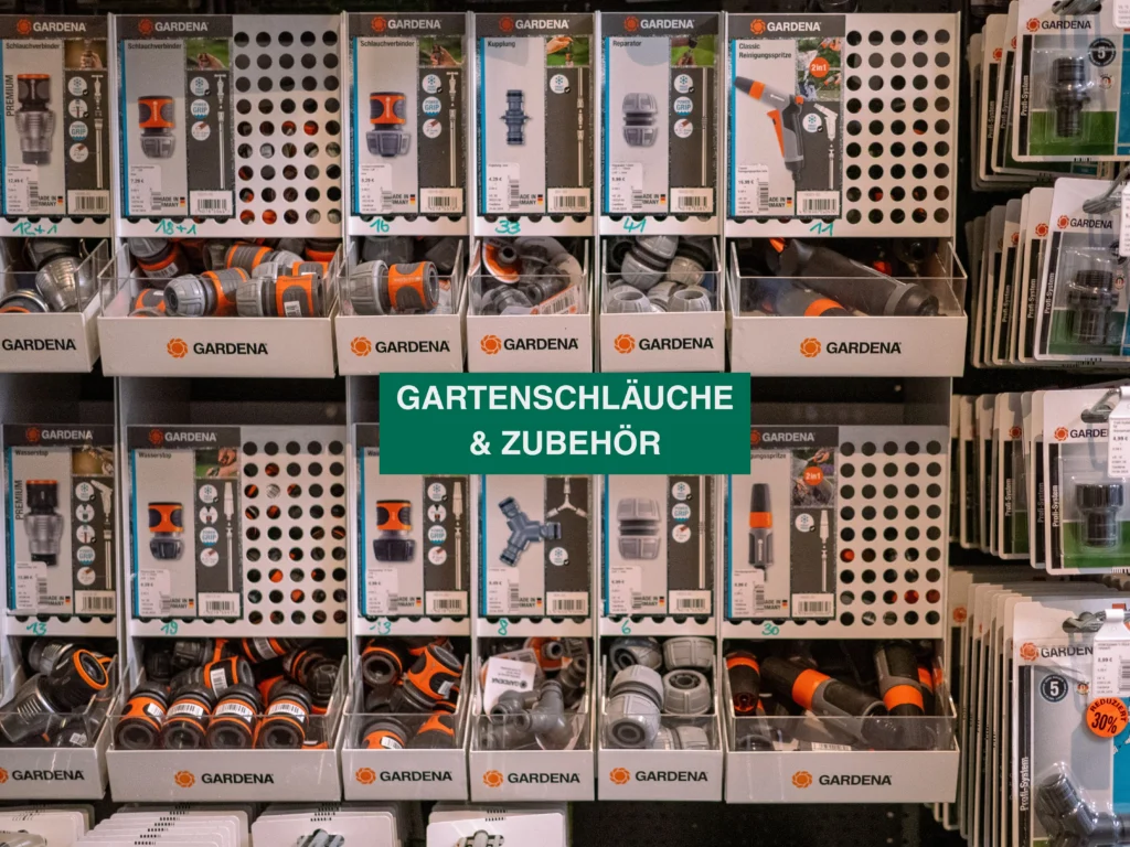 Gartenschläuche und Zubehör wie Schlauchverbinder und Reparatoren