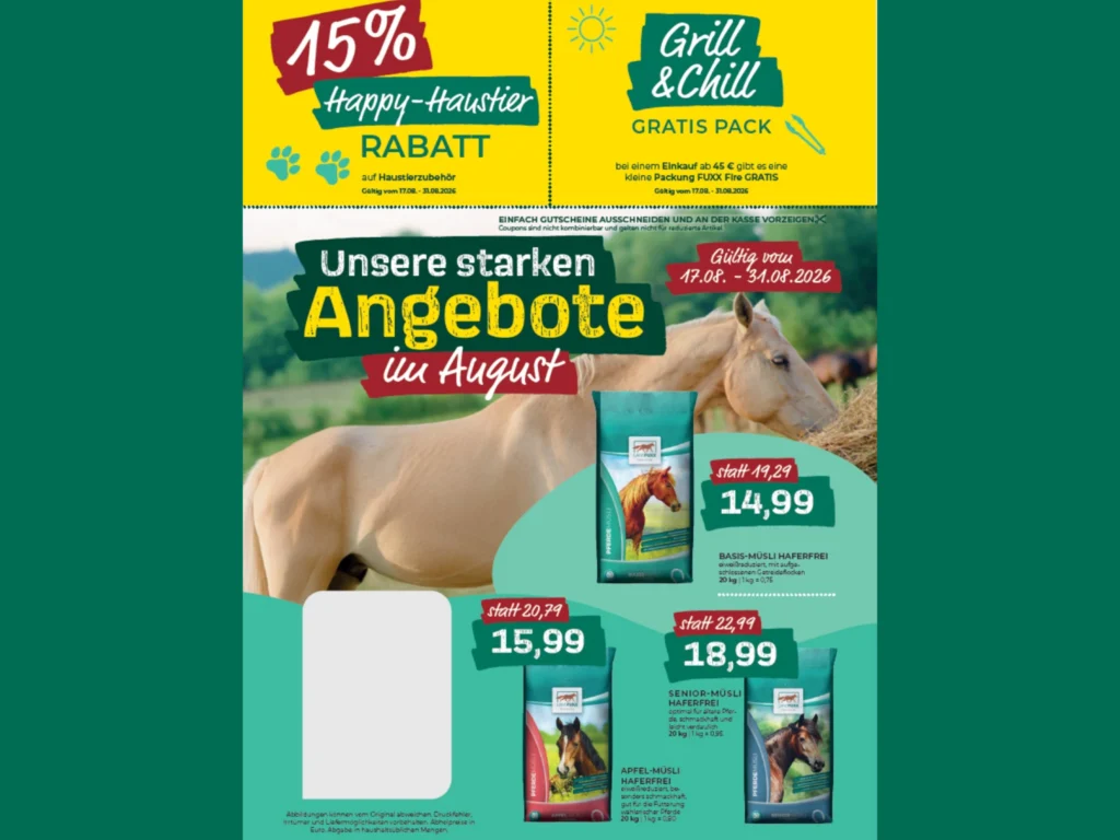 Flyer: Unsere Angebote im August in der zweiten Monatshälfte