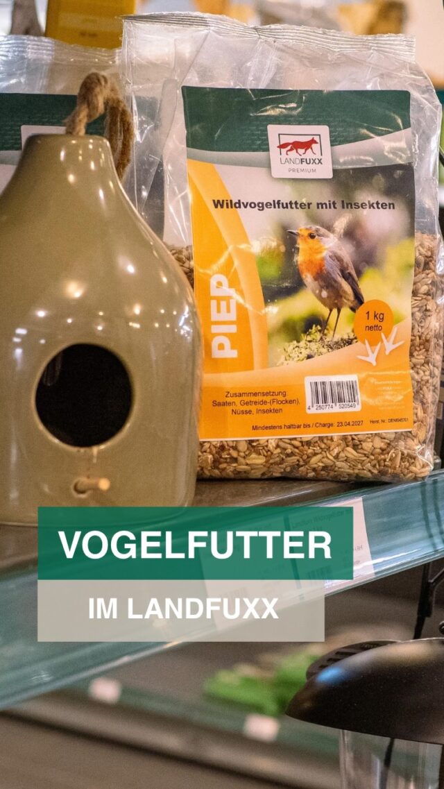 Futter, Futterspender & Nistkästen — bei uns im Landfuxx Much findet ihr alles für Wildvögel 🌿

💡Tipp: Jetzt Nistkästen reinigen und spätestens im Spätwinter aufhängen. So sind sie rechtzeitig zur Brutzeit bereit 🧡

#immererstzumlandfuxx #landfuxxmuch #landfuxx #much #vogelfutter